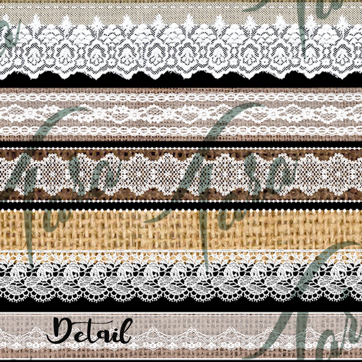 Digital Clipart BURLAP LACE Borders,rustic Wedding Png Borders,lace ...