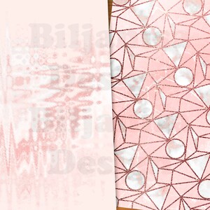 Digital Paper Pack JANUARY IN Pink,geometric Pattern Background,marble ...