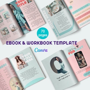 Ebook Template for Coaches,Canva Ebook Template,Course Creator Ebook Workbook Template Canva,Workbook Template,Lead Magnet Canva Template