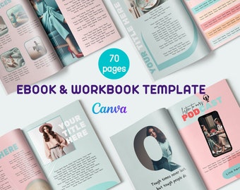 Ebook Template for Coaches,Canva Ebook Template,Course Creator Ebook Workbook Template Canva,Workbook Template,Lead Magnet Canva Template