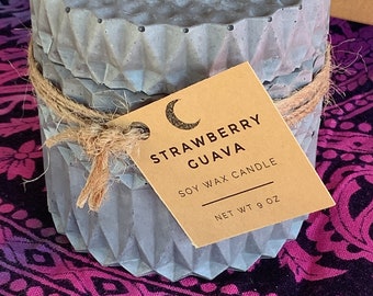 Handmade Soy Candle 9 ounces Scented Round Candle