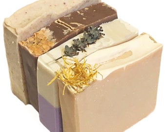 Handmade Natural Bar Soap Gift Set Set of 4 Full Size Soaps