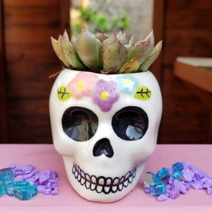 Sugar skull Ceramic planter