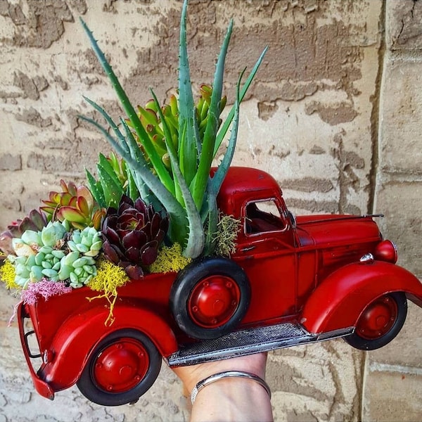 Red Truck DIY planter