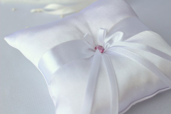 White ring bearer pillow sale