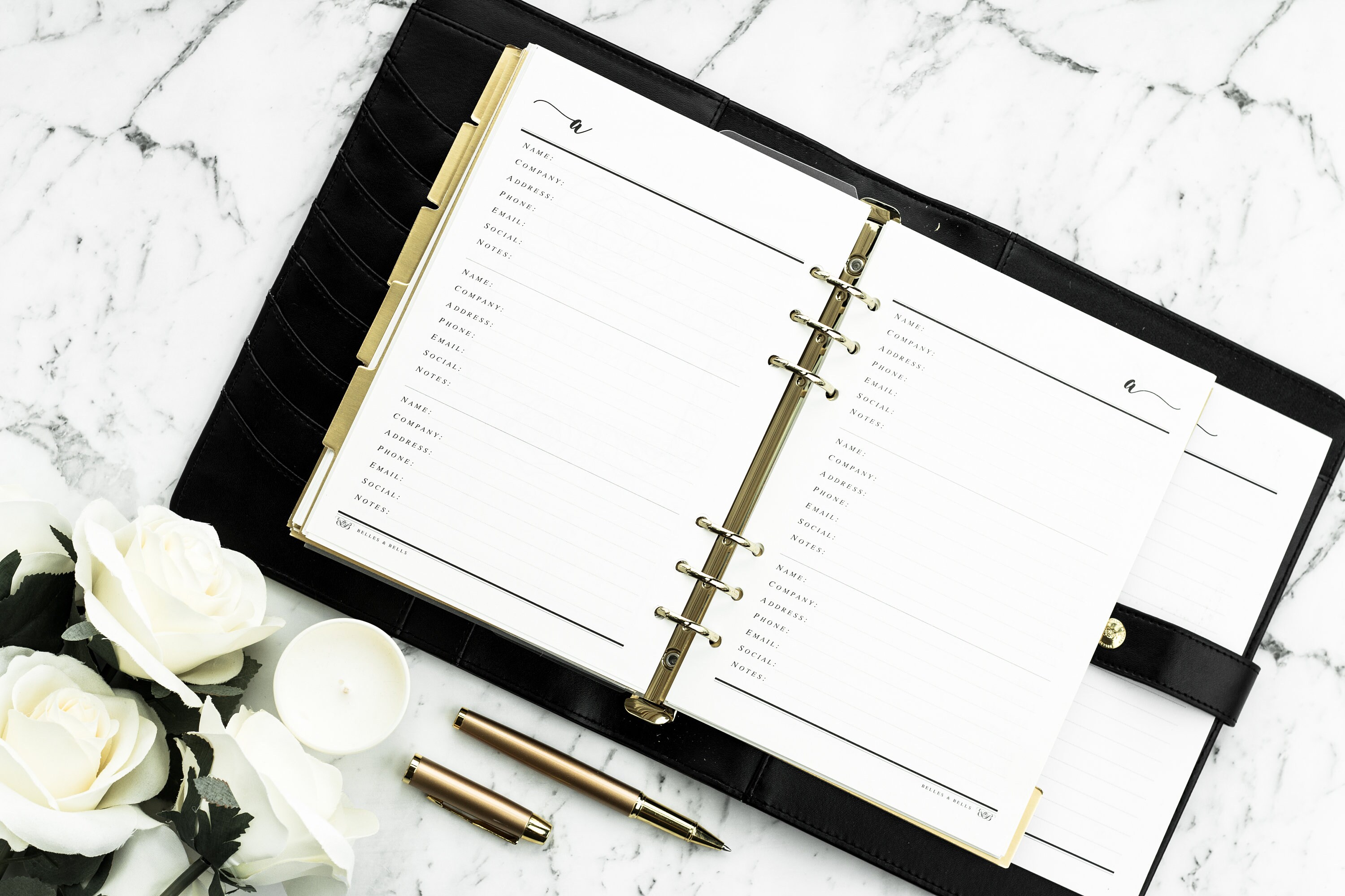 PRINTED A5 Planner Insert Contacts Etsy Australia