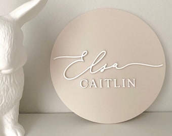 Personalised Acrylic Name Plaque | Baby Announcement