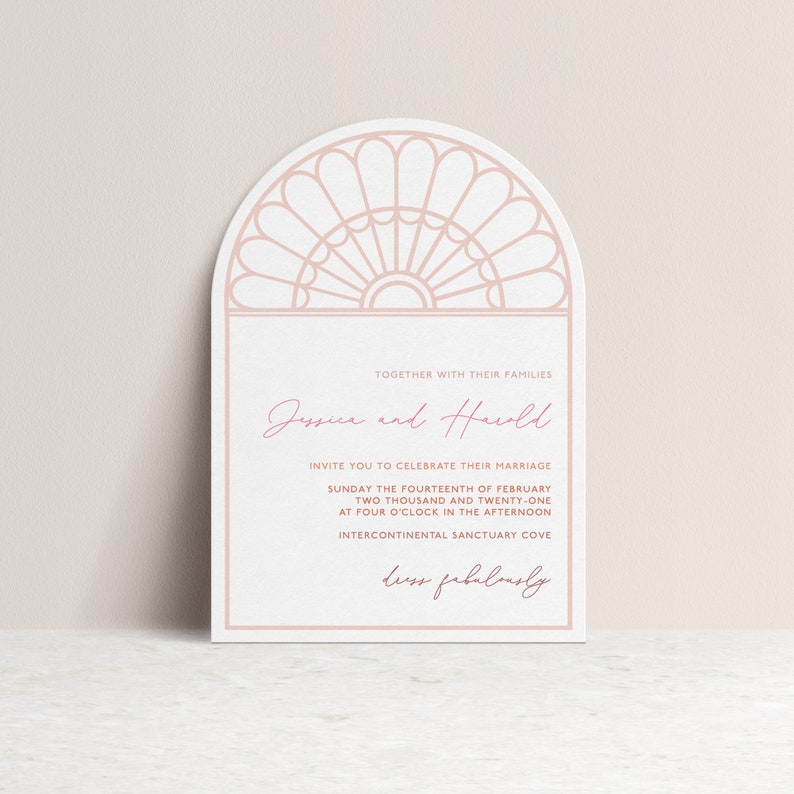 BOHEMIAN LOVE Printable Wedding Invitation Suite, Arch, Neutral, Boho, Digital Download, Diy Invitations image 1