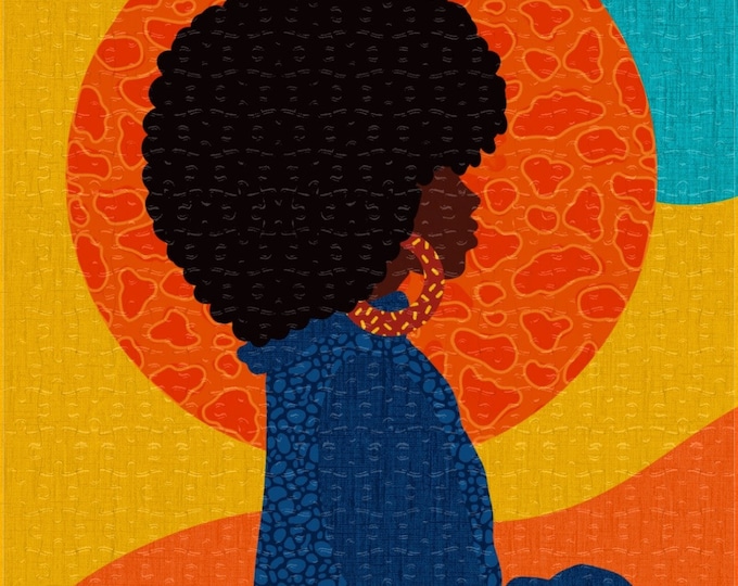 African American Puzzle, Black Art, 500 Piece Puzzle, Black Woman
