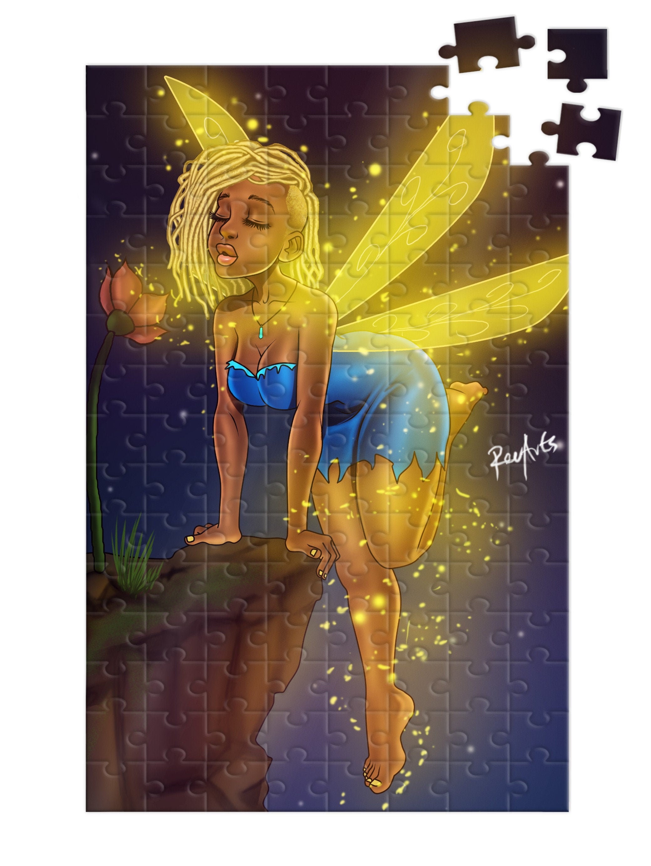 African American Fairy Jigsaw African American Sprite Black Etsy