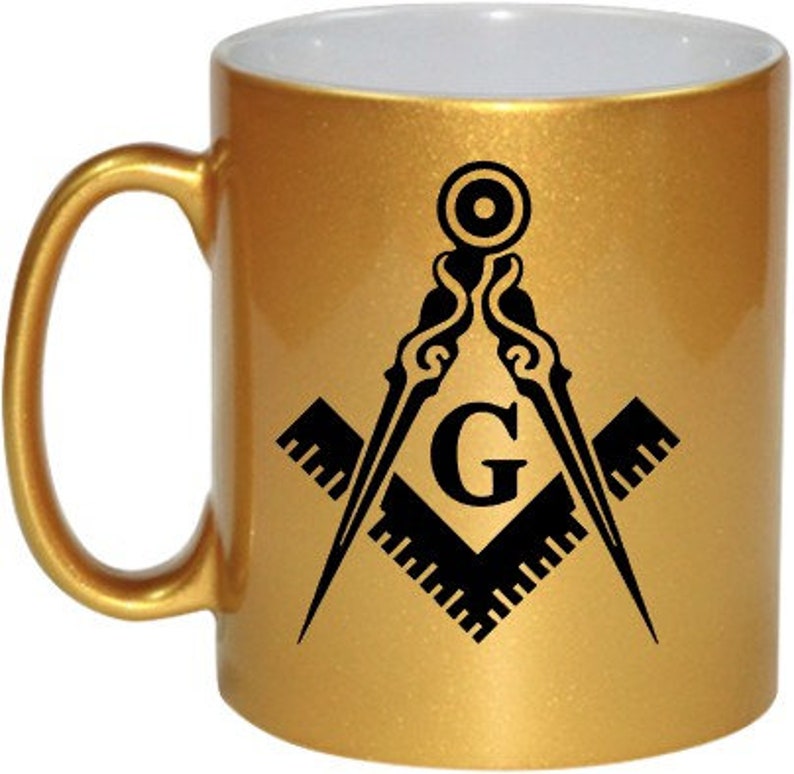 Masonic Coffee Mug Free Mason Coffee Cup Compass and Square | Etsy
