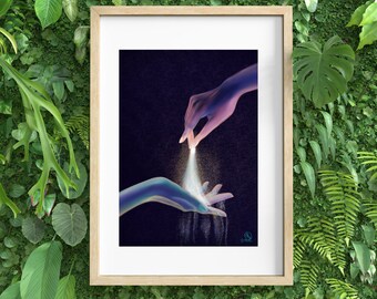 A Bit Of Magic Professional Art Prints, Hand Art, Hands, Magic Art, Magic Dust, Pixie Dust, Colorful Art,