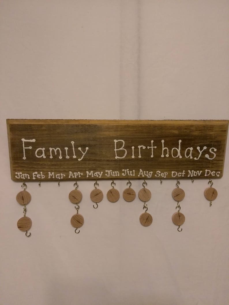 Rustic Wood Family Birthday Plaque Etsy