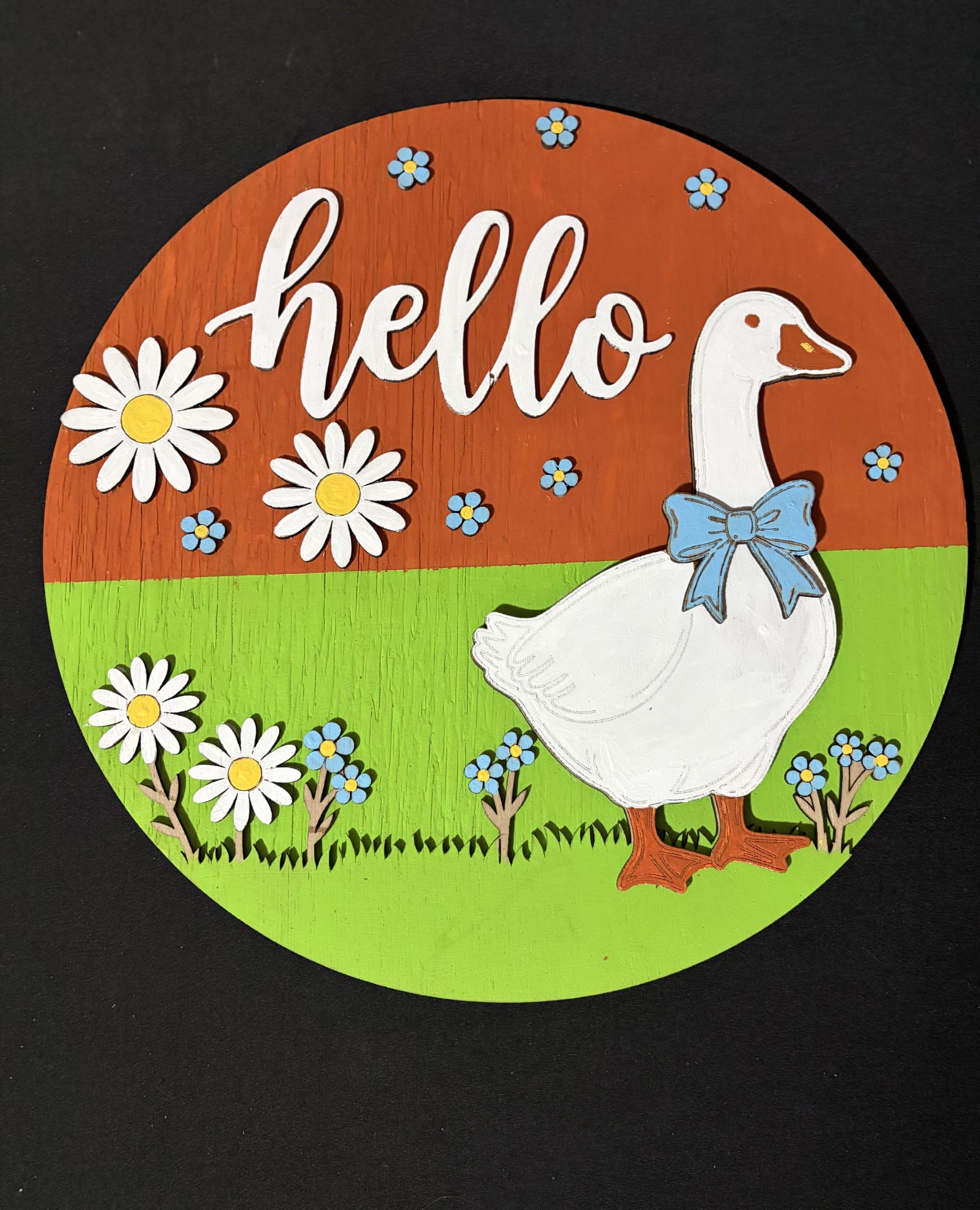 Springtime Goose Springtime Themed Goose Sign - Etsy