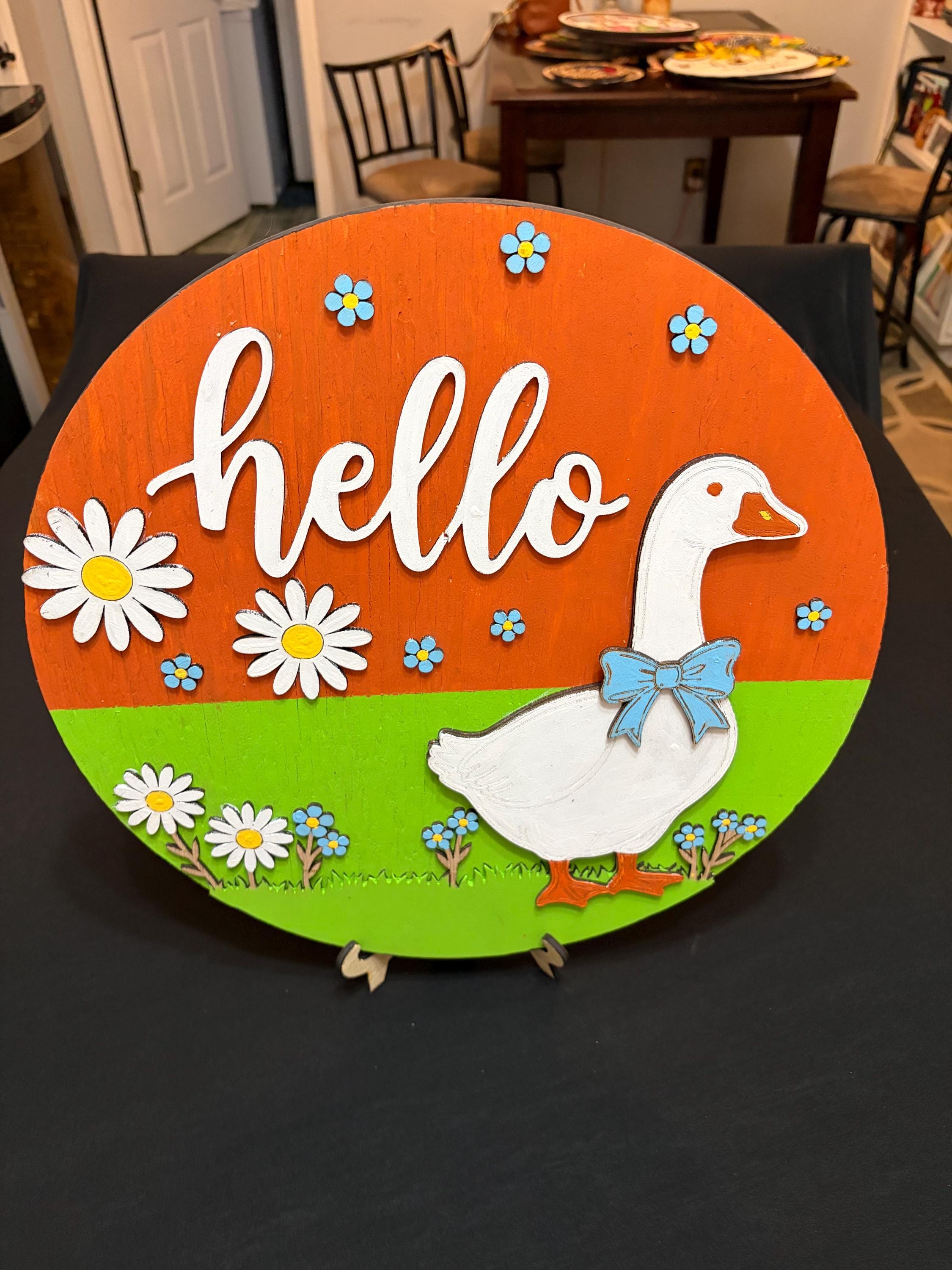 Springtime Goose Springtime Themed Goose Sign - Etsy