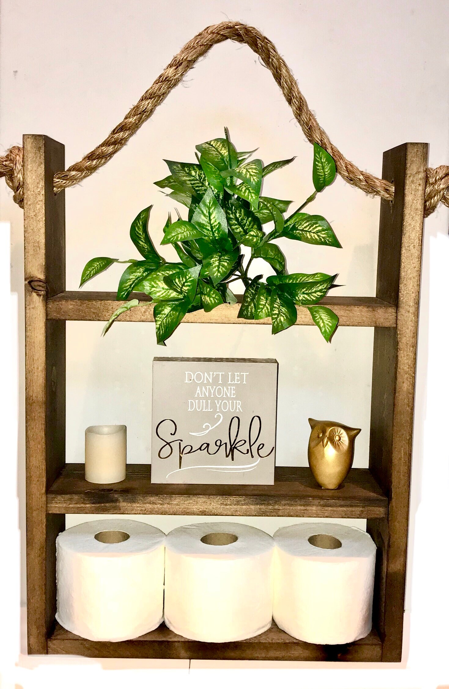 Hanging Shelf with RopeHanging Rope ShelfBathroom Storage Etsy