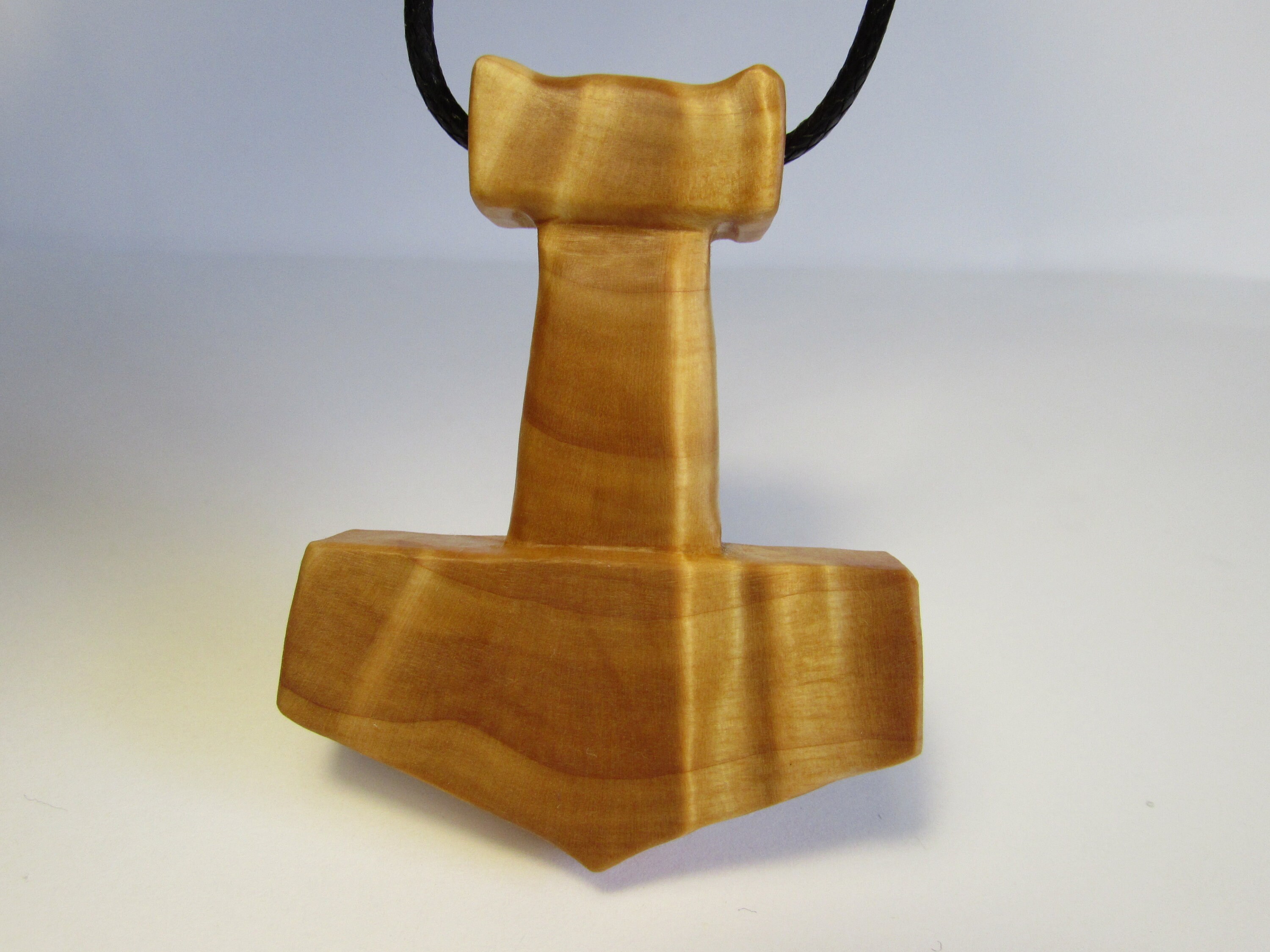 Thors hammer necklace Wood thor hammer pendant Viking wood Etsy