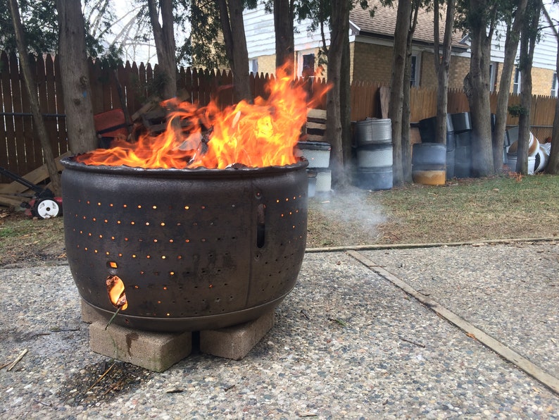 Stainless Steel Washer Tub Fire Pit Etsy