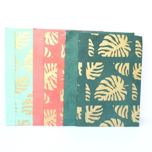 Set de cartas 3 piezas Lokta papel Monstera