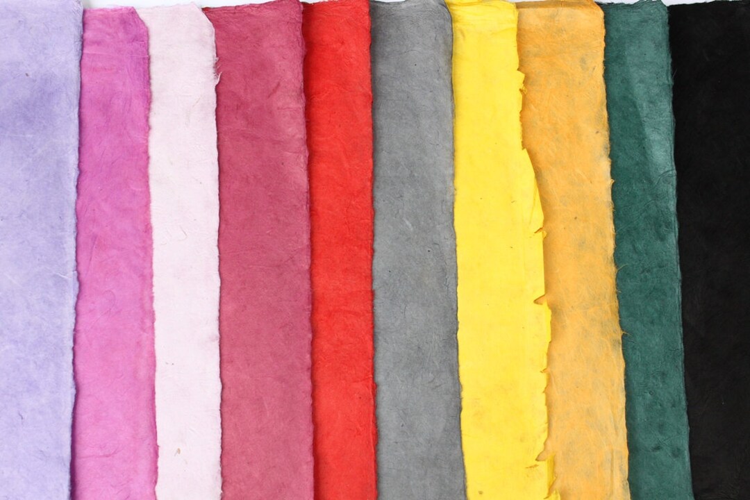 Handmade Paper Uni Color Wrapping Paper Stamping and Origmai - Etsy