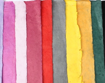 Handmade paper uni color wrapping paper stamping and origmai