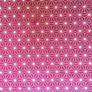 Handmade paper Asanoha pattern blue gold lokta paper gift wrapping paper origami paper