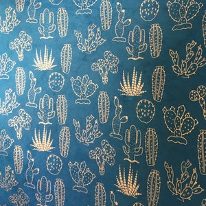 Cactus di carta Lokta fatti a mano blu con carta da regalo in rame per rilegatura di libri