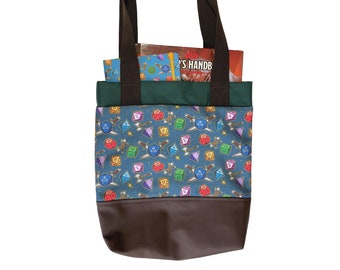 Adventurer's Life for Me Tote Bag - Handmade, Book Bag, Handbag, Shopping bag, dnd, RPG, Reusable Bag, Pathfinder, Gaming, ttrpg