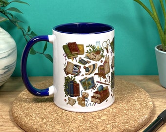 Fantasy Library Mug of Holding - dnd, Pathfinder, ttrpg, rpg, Tabletop Gaming, tea cup, coffee mug