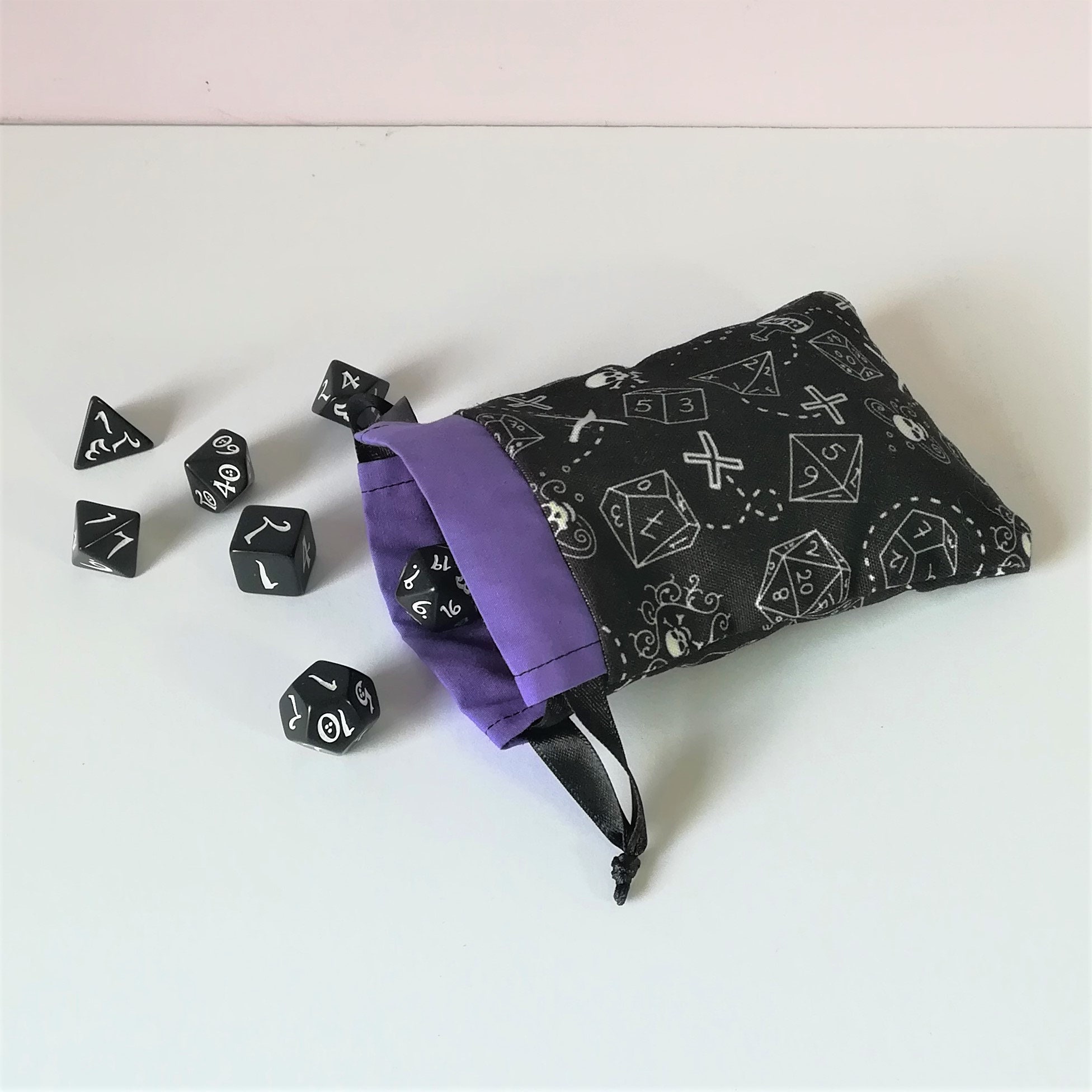 Black Gothic Pirate DND Dice Bags DnD5e Dungeons and Etsy