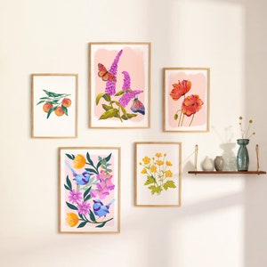 Flowers and birds print A5 / A4 / A3 Wall art image 5