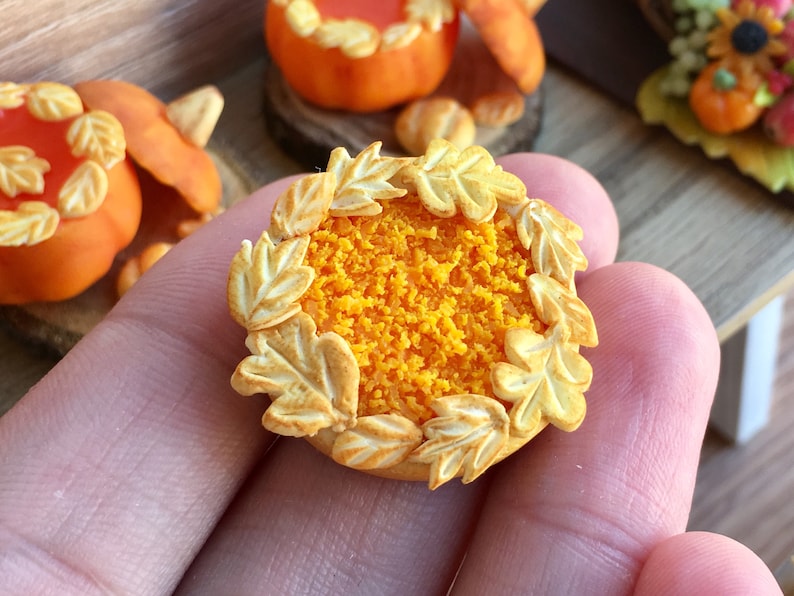 Handmade Thumbnail 112 and 16 Food for the doll doll house Pumpkin pie