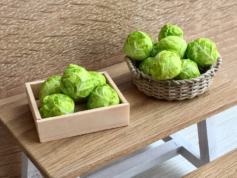 Miniature cabbage for dolls dollhouse in Scale 1/12 and 1/6. Etsy
