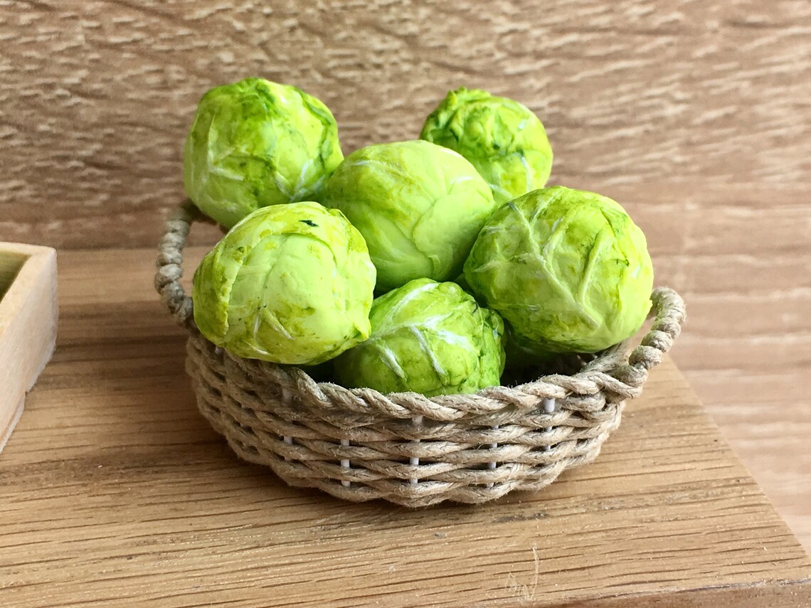 Miniature cabbage for dolls dollhouse in Scale 1/12 and 1/6. Etsy
