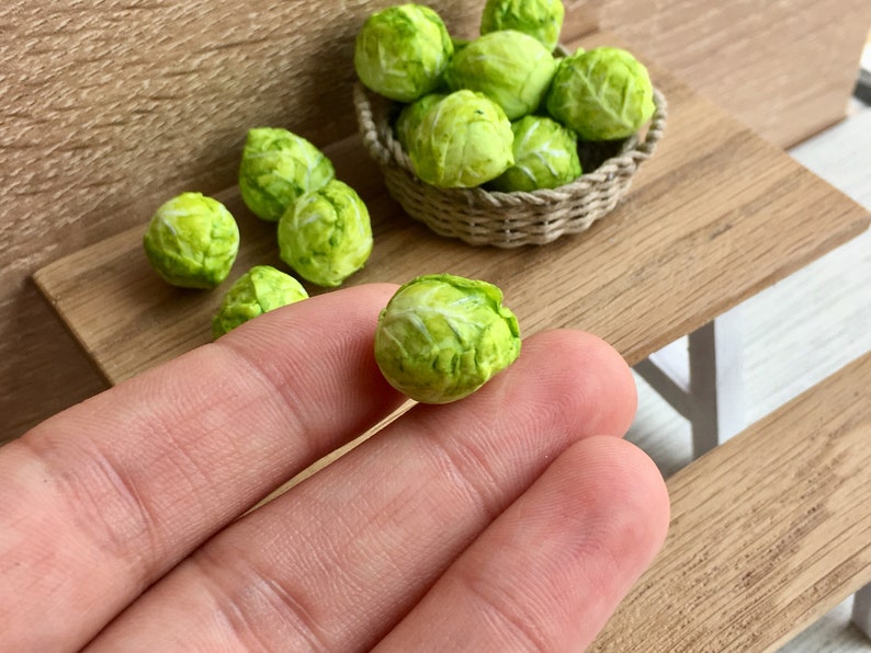 Miniature cabbage for dolls dollhouse in Scale 1/12 and 1/6. Etsy