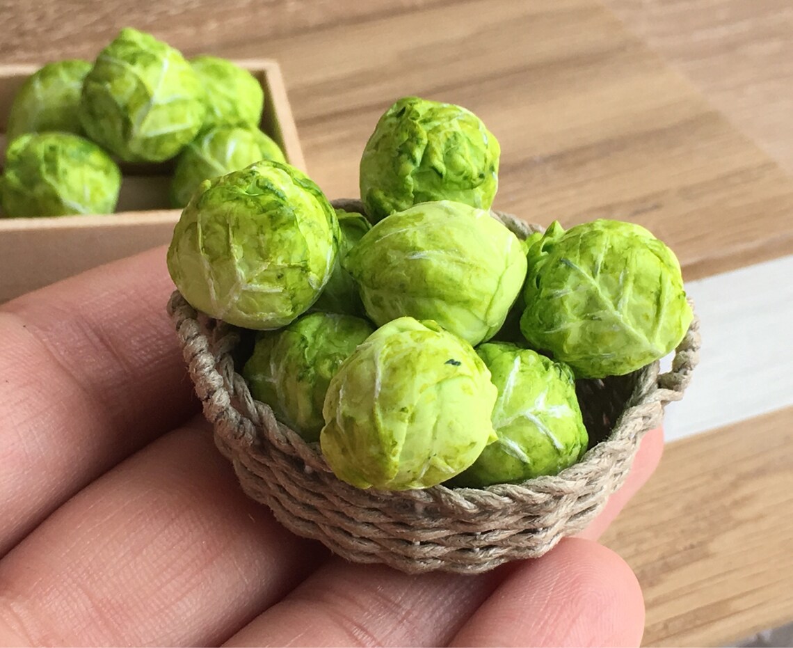 Miniature cabbage for dolls dollhouse in Scale 1/12 and 1/6. Etsy