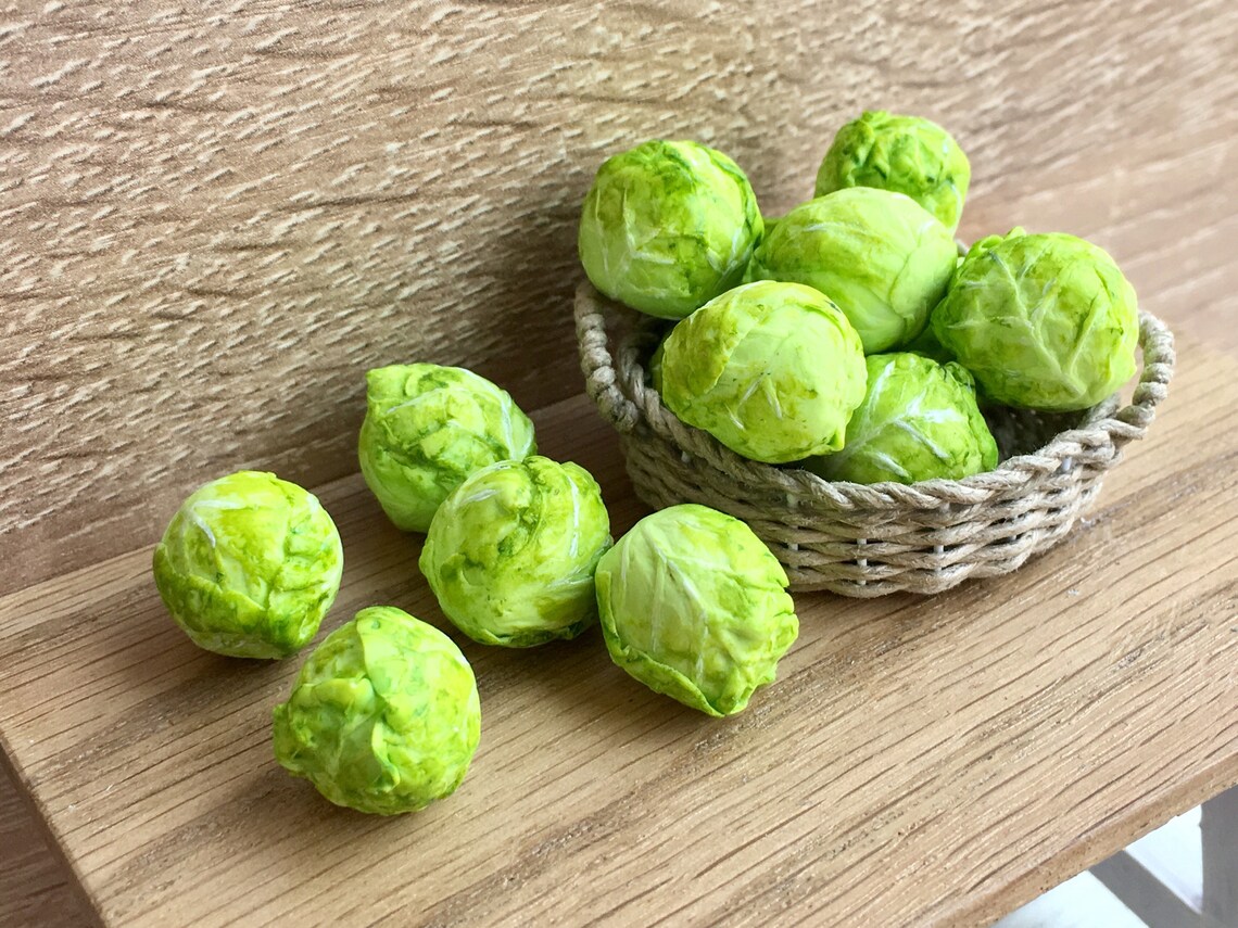 Miniature cabbage for dolls dollhouse in Scale 1/12 and 1/6. Etsy