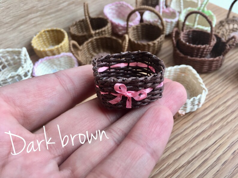 doll house Handmade. Basket wicker Miniature for dolls