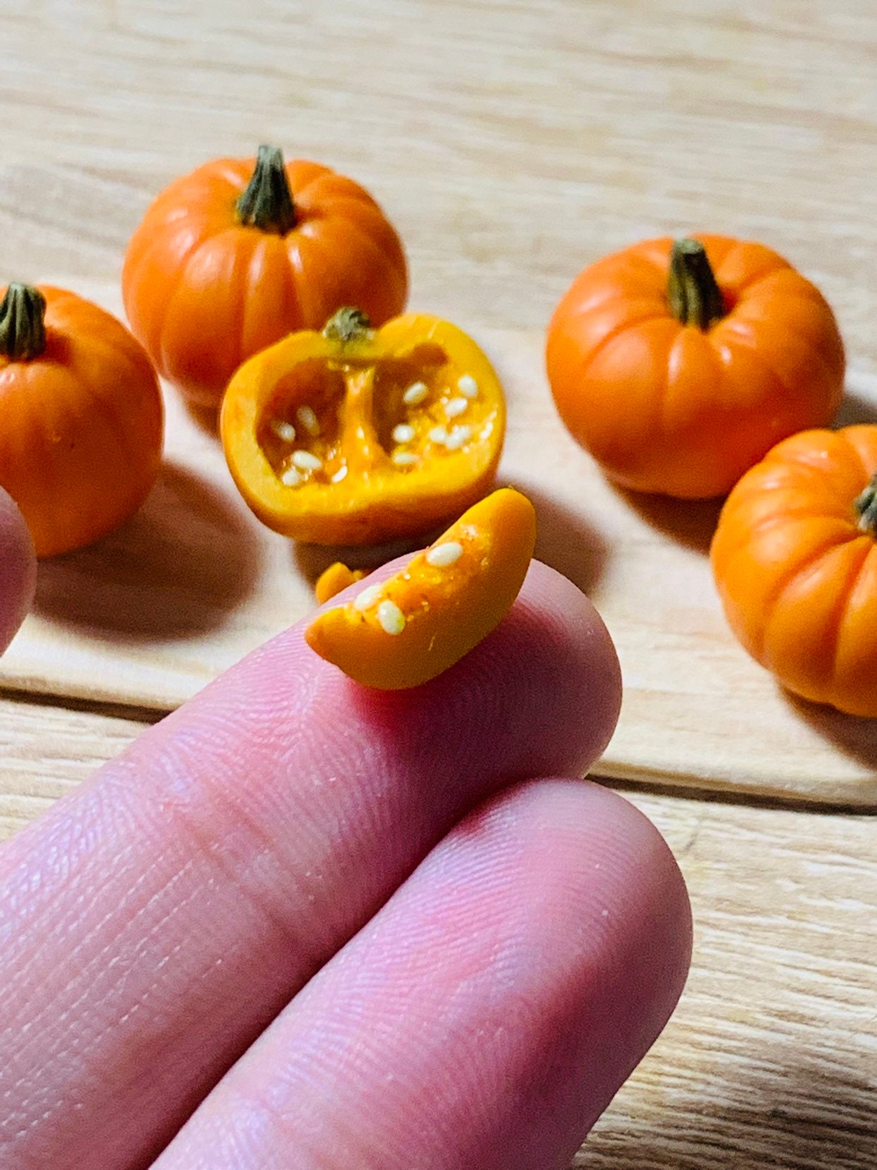 Miniature pumpkin for Dollhouse. Miniature vegetables. Scale Etsy