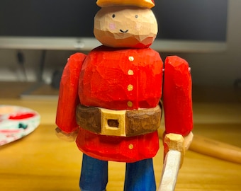 Hand carved toy soldier
