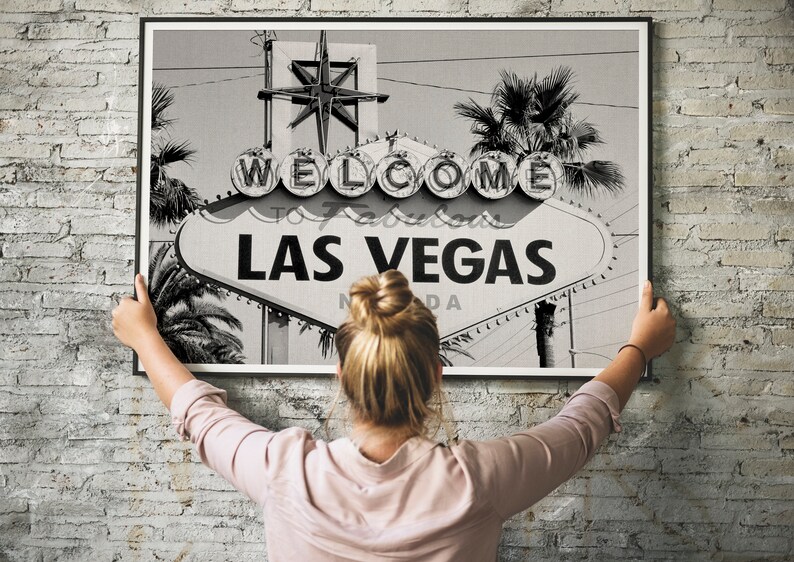 Las Vegas Print Las Vegas Wall Art to Fabulous Las Etsy