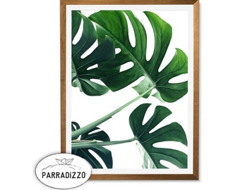 Monstera Leaf Print: Tropical Wall Art (Digital Download)