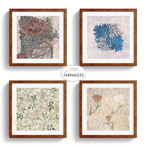 Set di stampe di William Morris, arte murale floreale in stile Art Nouveau, download digitale
