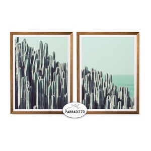 Cactus Set of 2 Prints, Tropical Wall Art Instant Download, Cacti Printable Art, Cactus Landscape Photography, Home Wall Art Digital Print