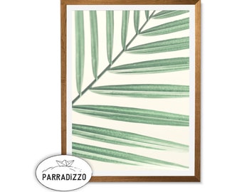 Green Palm Leaf Print: Tropical Wall Art (Digital Download)