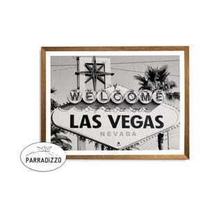 Las Vegas Print, Las Vegas Wall Art, Welcome To Fabulous Las Vegas Print, Black And White Print, Textured Background, Wall Art Download