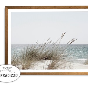 Beach Grass Ocean View Photography Print: Coastal Wall Art (Digital Download)