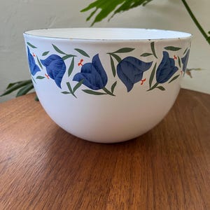 Finel Arabia Finland Kaj Franck Blue Bells Tulip Enamel Bowl