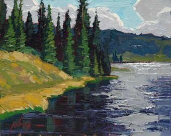 White Owl Lake 8x10" Plein Air Oil Painting