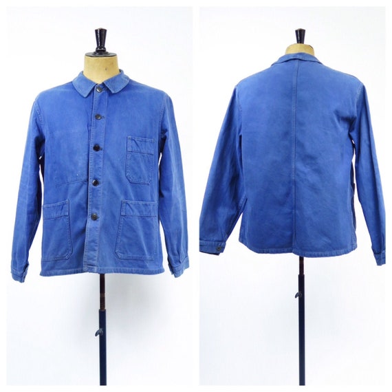 Original Vintage 1960s French Faded Indigo Denim W